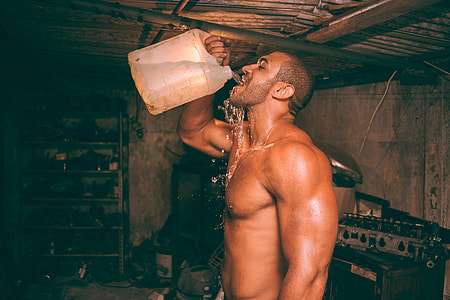 man drinking water in home thumbnail