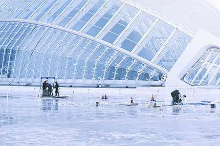 people standing on snow-covered field during daytime thumbnail