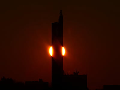 silhouette of building at daytime thumbnail