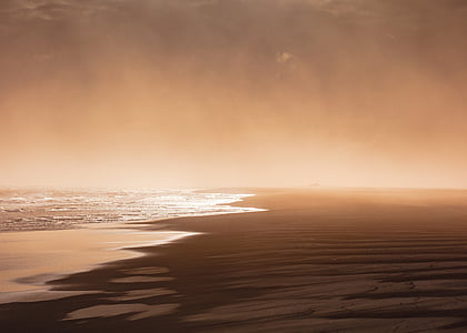 sand storm near body of water thumbnail