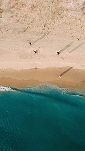 aerial photography of seashore thumbnail