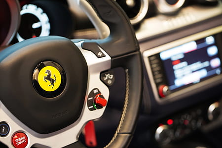 closeup photo of Ferrari steering wheel thumbnail