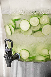 photo of water with sliced of cucumber in beverage dispenser thumbnail