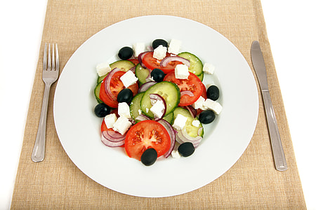 white ceramic plate with slices of vegetables thumbnail
