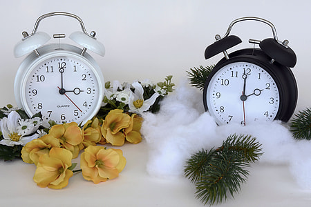 two alarm clocks beside follwers thumbnail