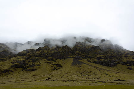 scenery of mountain covered with thick fog thumbnail