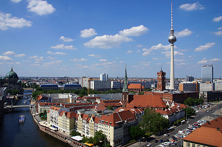 tower beside tall buildings thumbnail