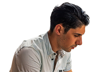 person looking down thumbnail