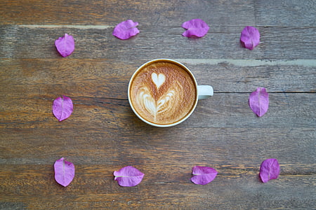 white ceramic mug with petals thumbnail