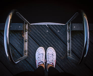 person wearing white shoes thumbnail