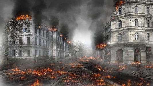 burned down city thumbnail