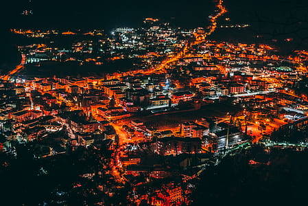 aerial photography of city during night thumbnail