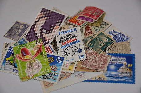 assorted-color postage stamps thumbnail
