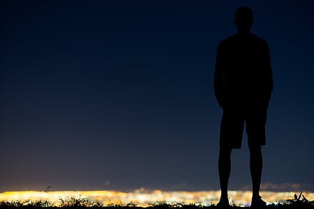 silhouette photography of man thumbnail