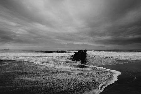 sea, black-and-white, weather, ocean thumbnail