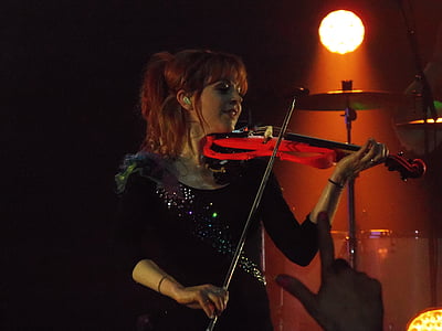 woman playing red violin thumbnail