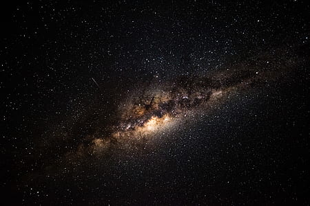 yellow and black milky way digital wallpaper thumbnail