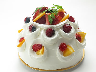 white icing cake with strawberry and citrus fruits thumbnail