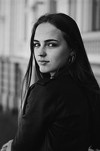 woman wearing black coat thumbnail