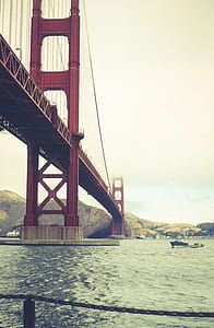 Low Angle view of Golden Gate Bridge, San Francisco, California, USA thumbnail