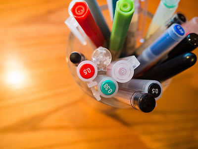 shallow focus photography of assorted-color pends thumbnail