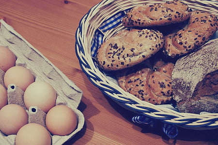 brown pastries on woven basket thumbnail