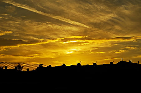 silhouette of buildings during sunset thumbnail