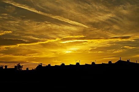 silhouette photo of houses thumbnail