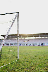 selective focus photo of white soccer goal thumbnail