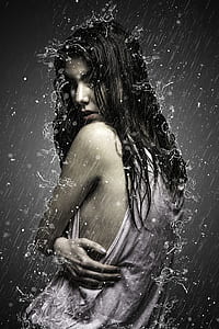 woman wearing white tanktop on the rain thumbnail