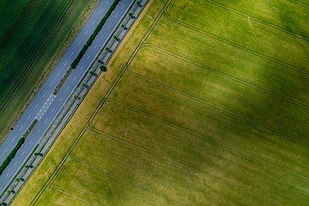 Top view of the the road and field thumbnail