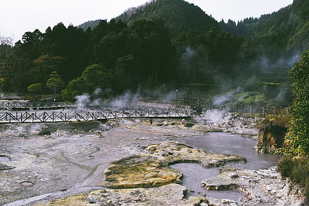 Body of Water in Front of Mountain thumbnail