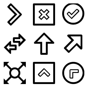 Arrows svg vector icon sets