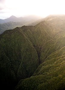 aerial photography of green mountains thumbnail