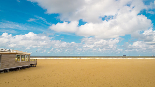 white wooden shelter near seashore thumbnail