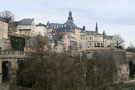gray and white concrete buildings under cloudy sky thumbnail
