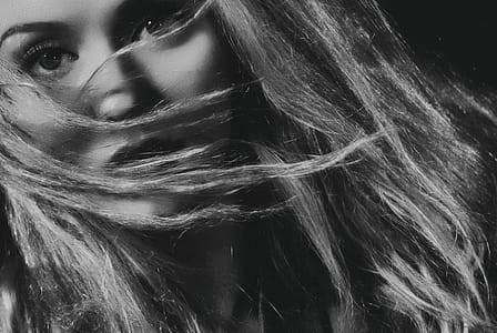 Grayscale Photograph of a Woman's Face thumbnail