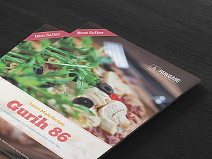 Gurih 86 Cookbook Template psd file