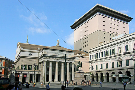 The neoclassical Teatro Carlo Felice in Genoa, Italy thumbnail
