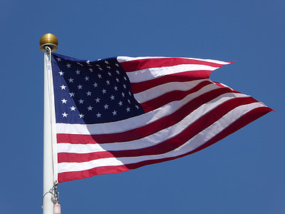 flag of USA on pole thumbnail