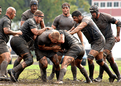 several man doing rugby training during daytime thumbnail