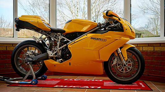 yellow Ducati 999 sports bike thumbnail