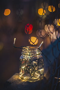 lighted clear glass mason jar thumbnail
