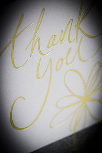 closeup photo of white and yellow thank you card thumbnail