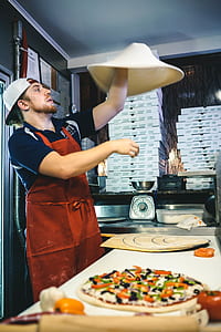 man making a pizza dough thumbnail