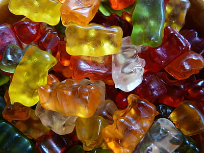 closeup of gummy bears candies thumbnail