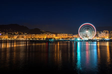 photo of amusement park during nighttime thumbnail