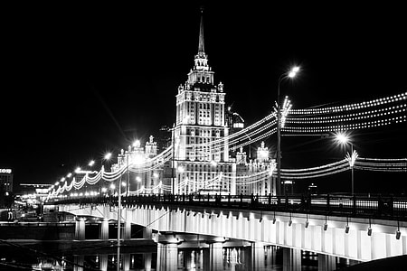 grayscale photography of structure with light thumbnail