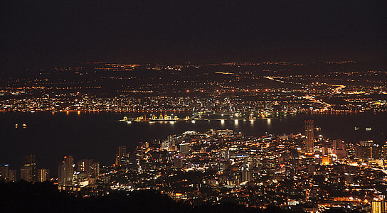 Night cityscape of Penang, Malaysia thumbnail