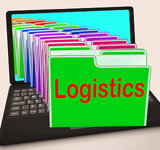 Logistics Folders Laptop Meaning Planning Organization And Coordination thumbnail